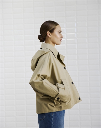 Whitblack - WBLAlaia Hooded Jakke - Dark Sand